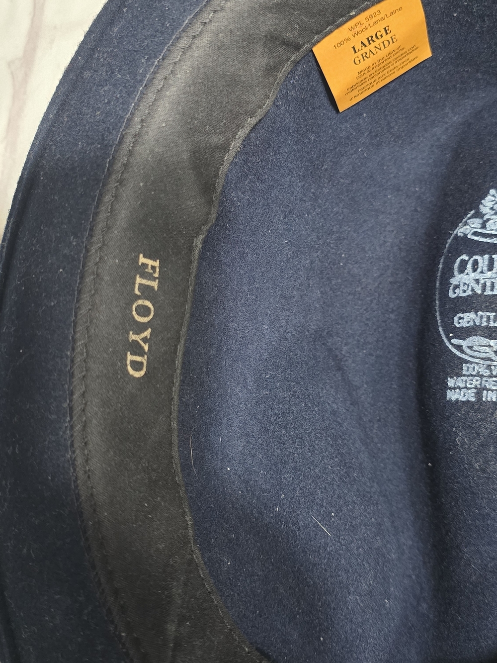 Country Gentleman Navy Felt Fedora - Picture 7 of 8